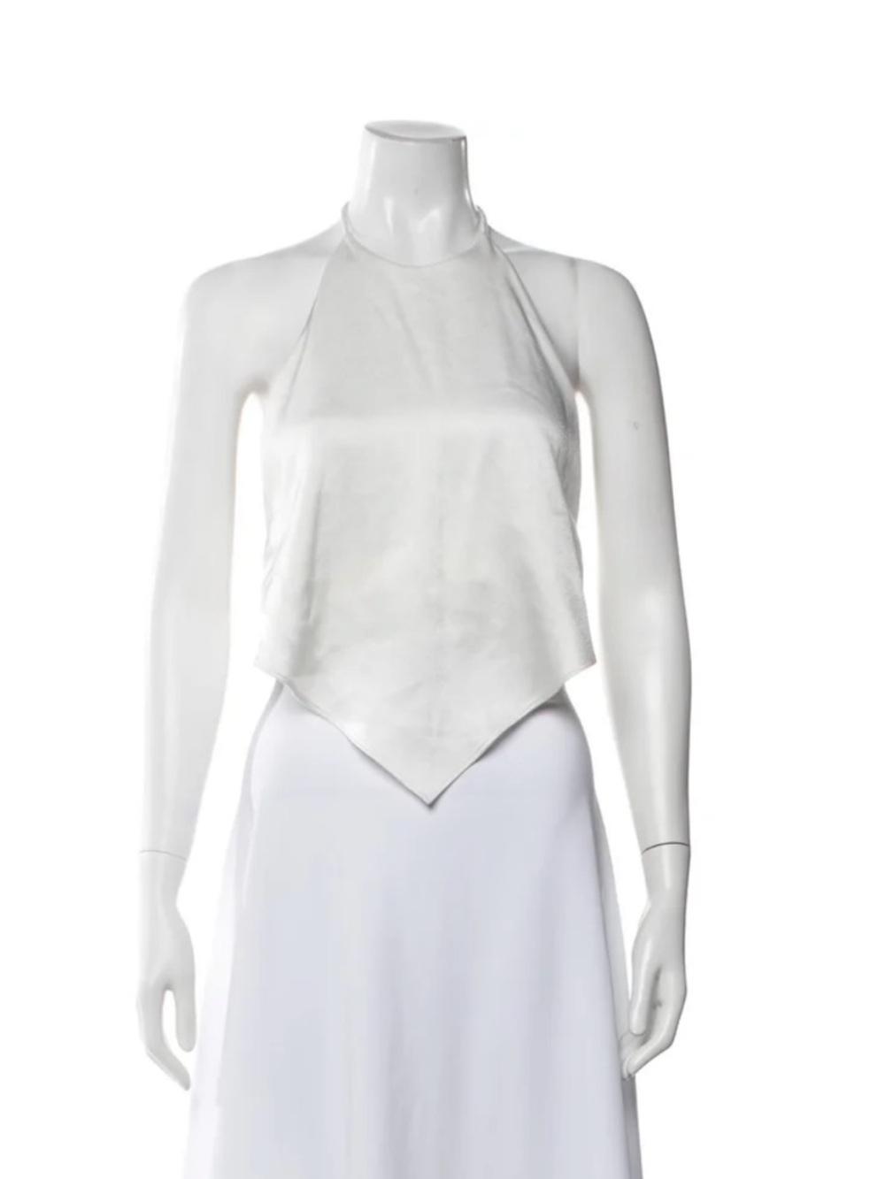 Alice and Olivia - Silky Ivory Halter Neck Top